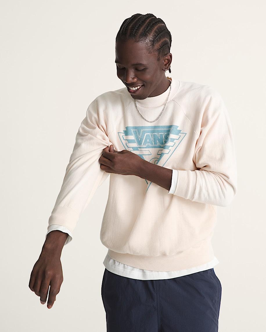 Taka Hayashi For Vault By Vans Waffle Shop Wave Blend Crewneck Sweatshirt Marshmallow White