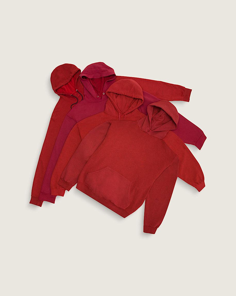 Taka Hayashi For Vault By Vans Waffle Shop Wave Blend Pullover Hoodie Red