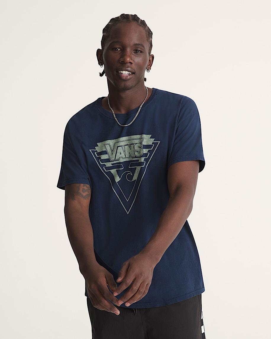 Taka Hayashi For Vault By Vans Waffle Shop Wave Blend T-Shirt Navy Blue