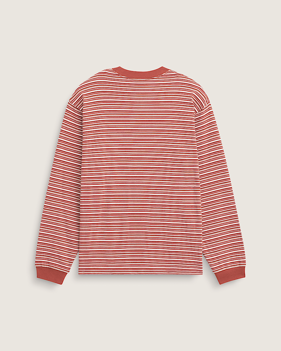 Taka Hayashi For Vault By Vans Wesley Stripe Long Sleeve Knit Shirt Light Bronze Brown