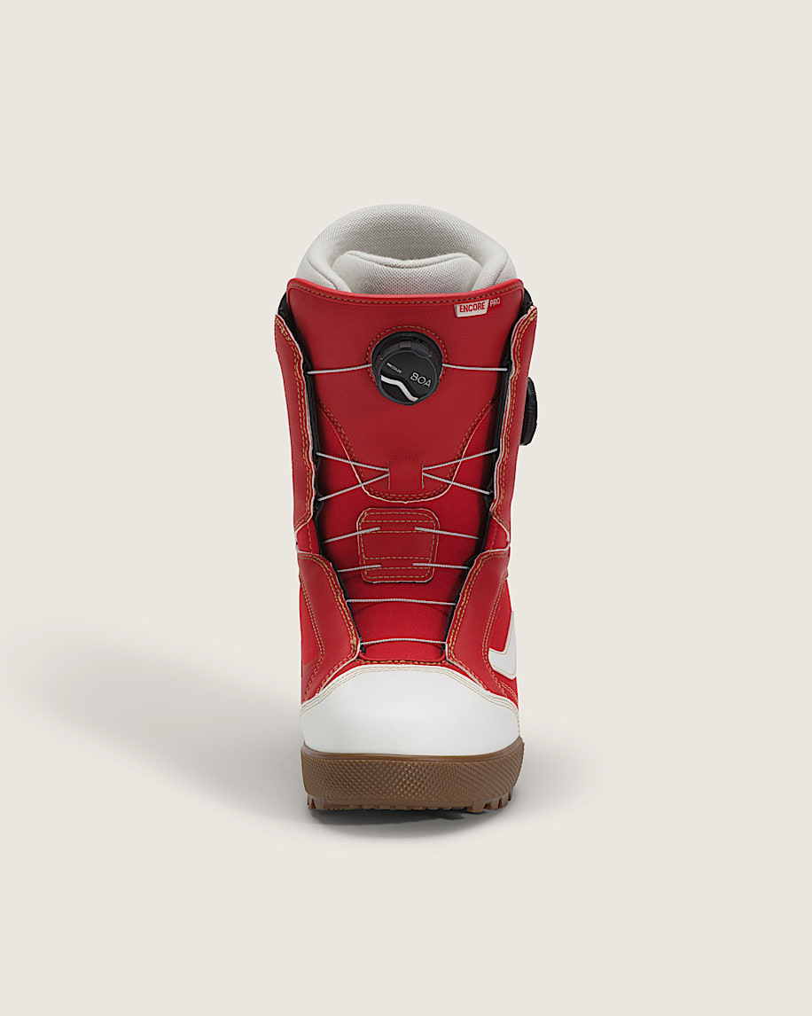 Taka Hayashi For Vault By Vans Women's Encore Pro X Mia Brookes Snowboard Boot Racing Red Marshmallow White