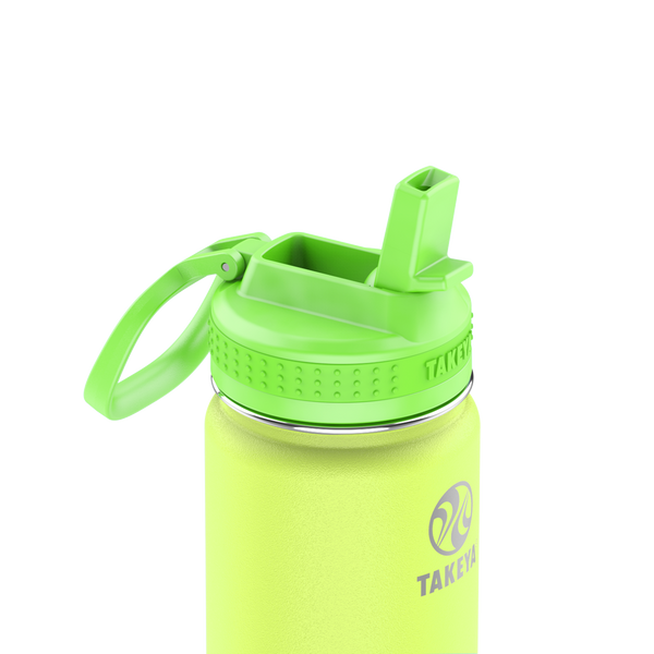 Takeya Actives Kids Glow In The Dark Water Bottle With Straw Lid