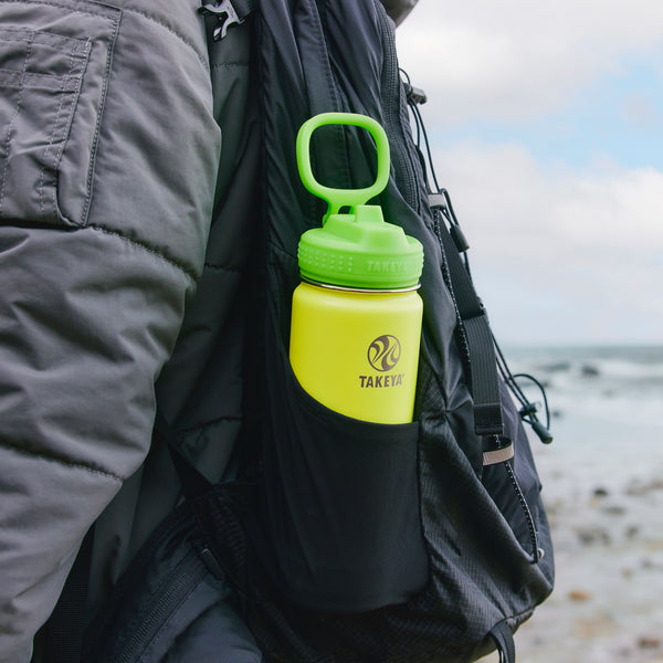 Takeya Actives Kids Glow In The Dark Water Bottle With Straw Lid