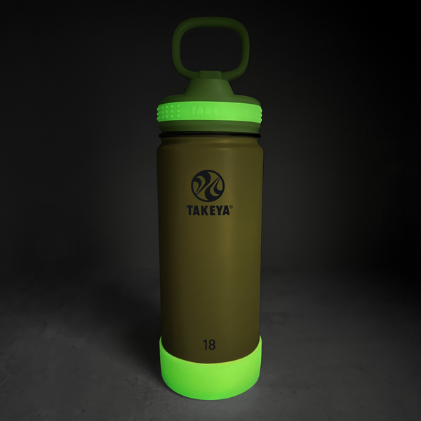 Takeya Actives Kids Glow In The Dark Water Bottle With Straw Lid