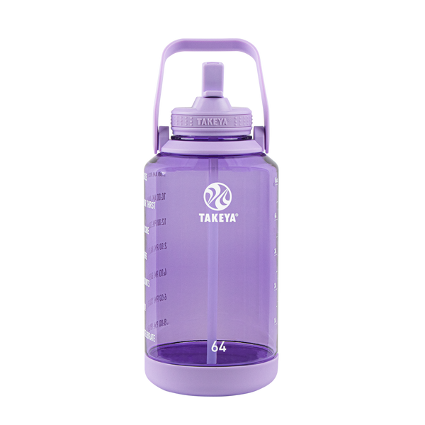 takeya Tritan Motivational Water Bottle With Straw Lid