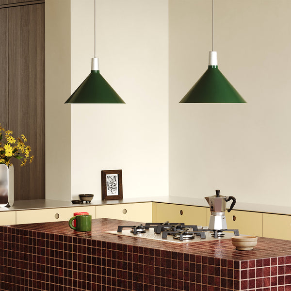 Tala Bower Pendant Light Medium In Dark Green + Sphere IV