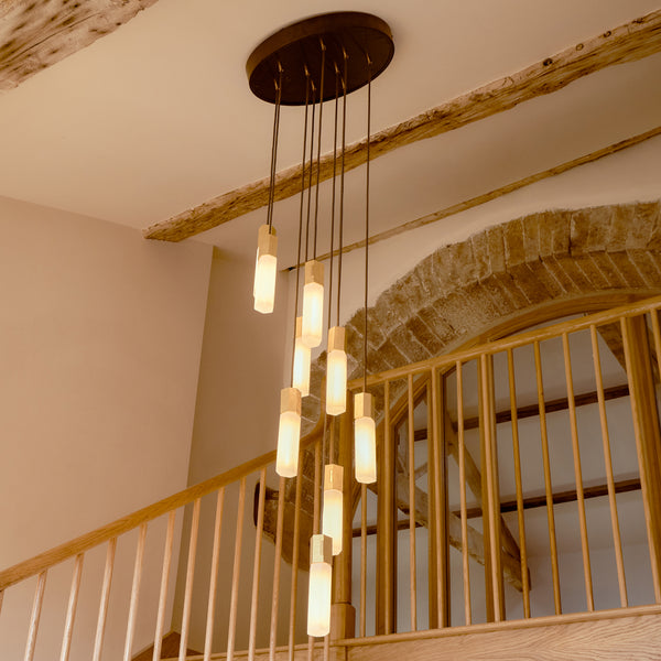 Tala Basalt Nine Pendant In Brass