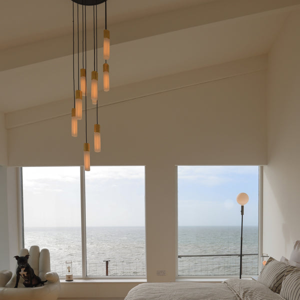 Tala Basalt Nine Pendant In Brass