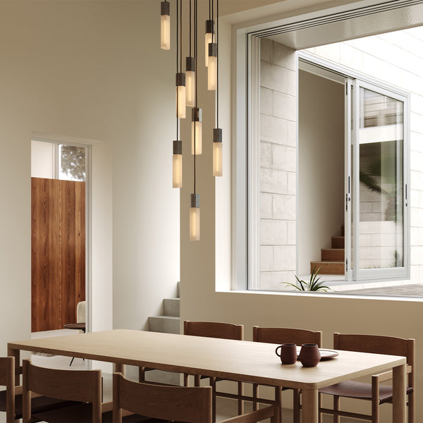 Tala Basalt Nine Pendant In Stainless Steel