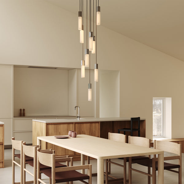 tala Basalt Nine Pendant in Stainless Steel