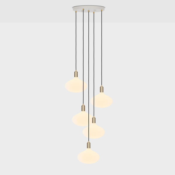 tala Five Pendant in Brass + Oval II