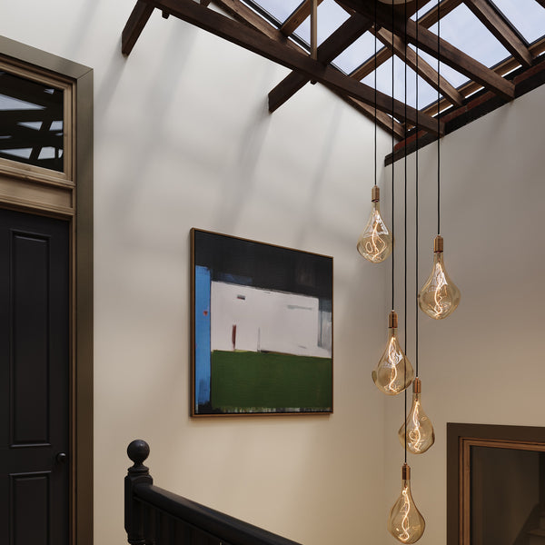 Tala Five Pendant In Brass + Voronoi III