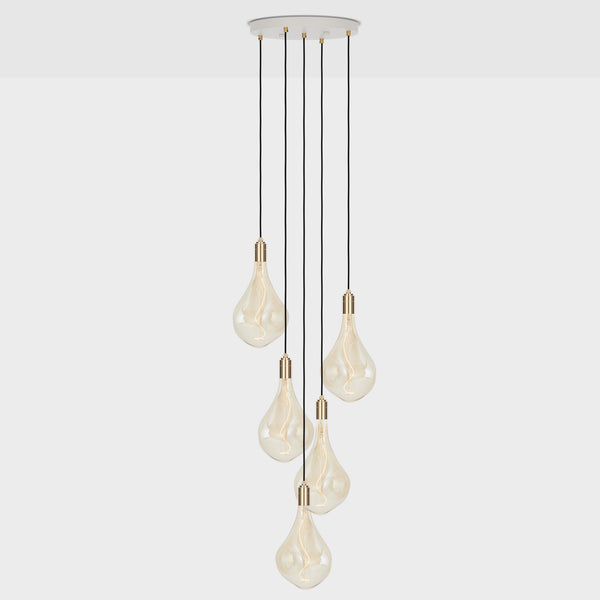 tala Five Pendant in Brass + Voronoi III