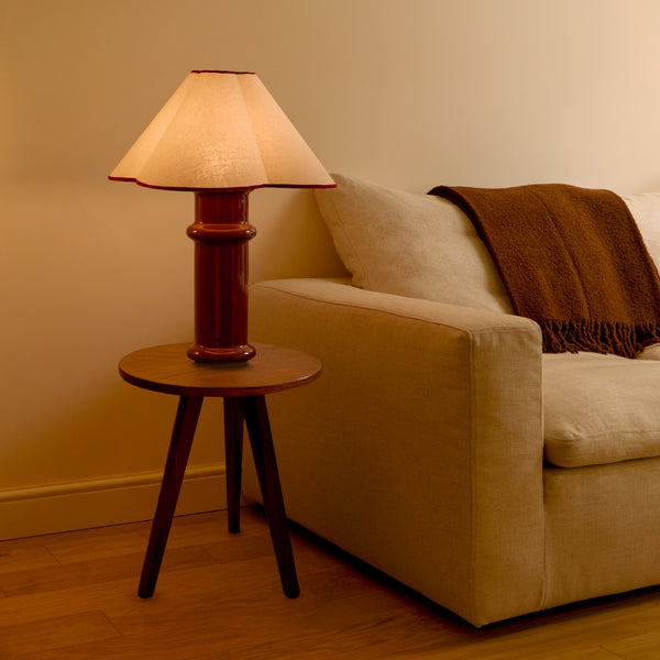 tala Heath Table Lamp In Port Red