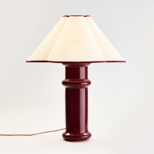 tala Heath Table Lamp in Port Red