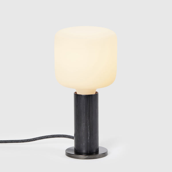 tala Knuckle Table Lamp in Blackened Oak + Oblo