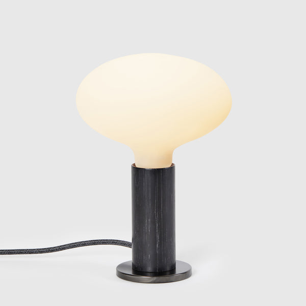 tala Knuckle Table Lamp in Blackened Oak + Oval
