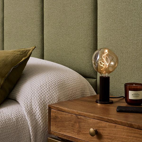 tala Knuckle Table Lamp in Blackened Oak + Voronoi I