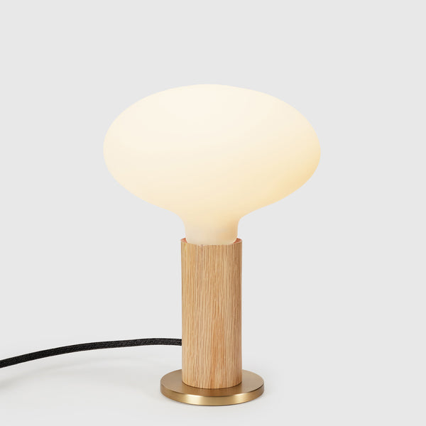 tala Knuckle Table Lamp in Oak + Oval