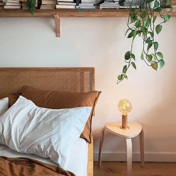 tala Knuckle Table Lamp in Oak + Voronoi I - Set of 2