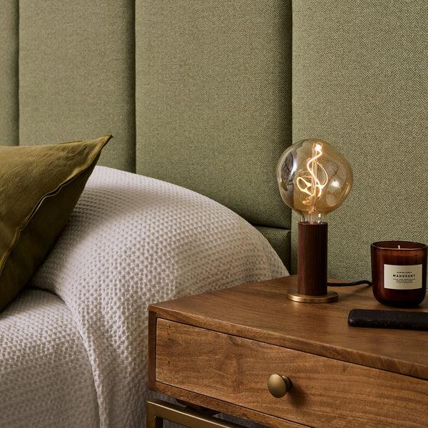 Tala Knuckle Table Lamp In Walnut + Voronoi I