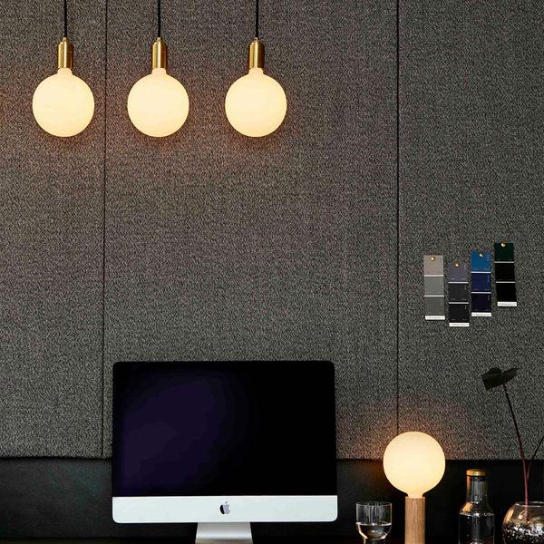 Tala Linear Triple Pendant In Brass + Sphere IV