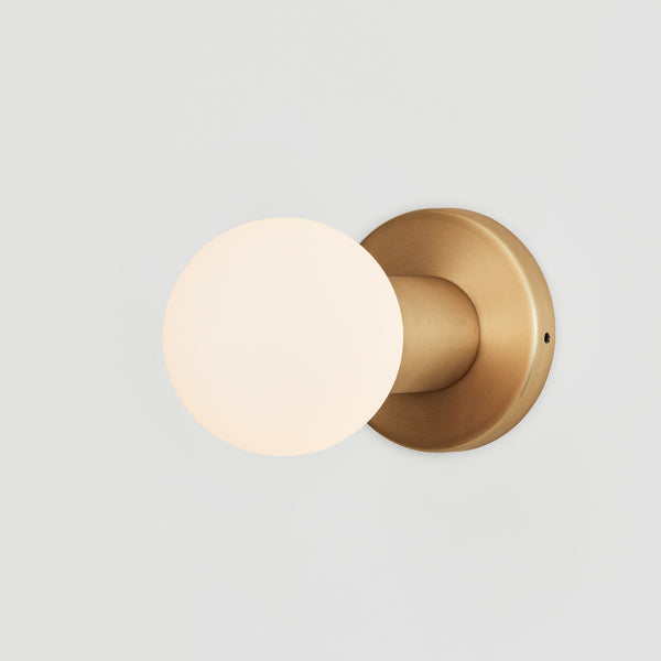 tala Lochan Wall Light in Brass + Sphere III