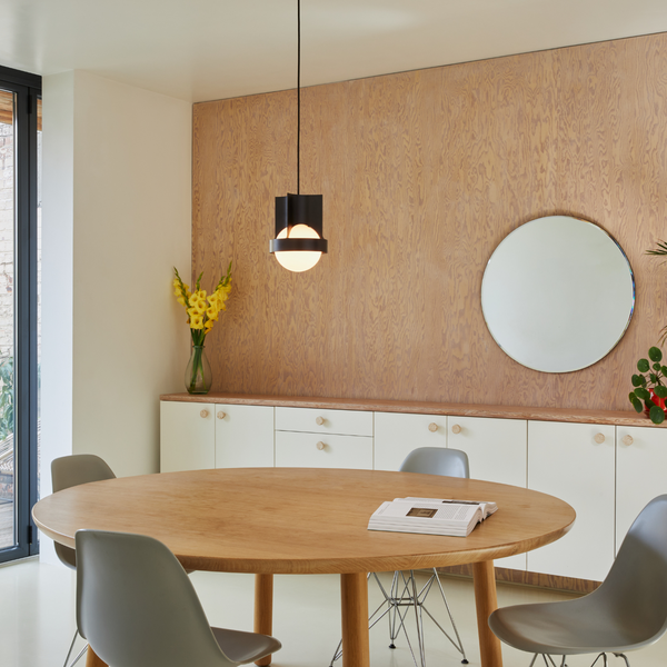 Tala Loop Single Pendant In Dark Grey + Sphere IV