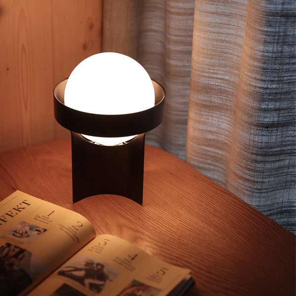 Tala Loop Table Lamp In Dark Grey + Sphere IV