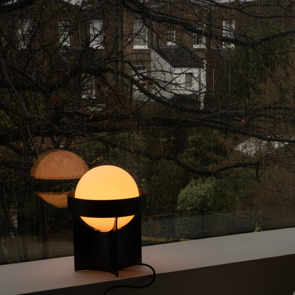 Tala Loop Table Lamp In Dark Grey + Sphere IV