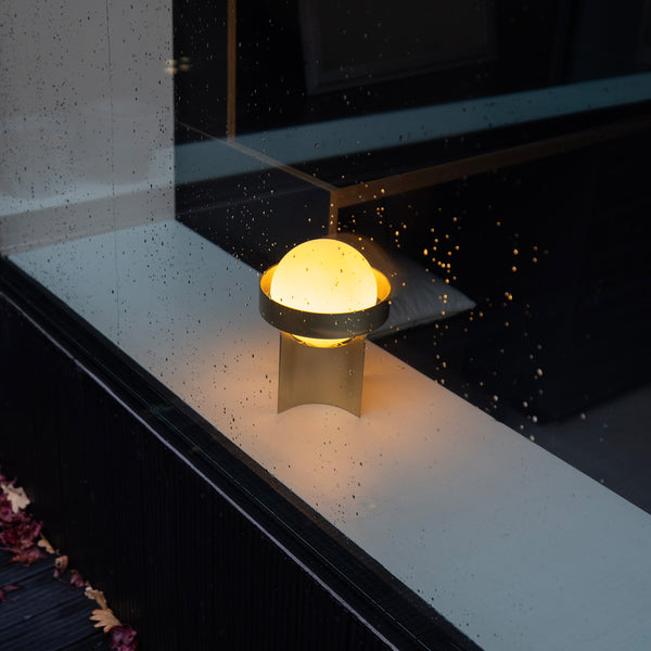 Tala Loop Table Lamp In Gold + Sphere IV