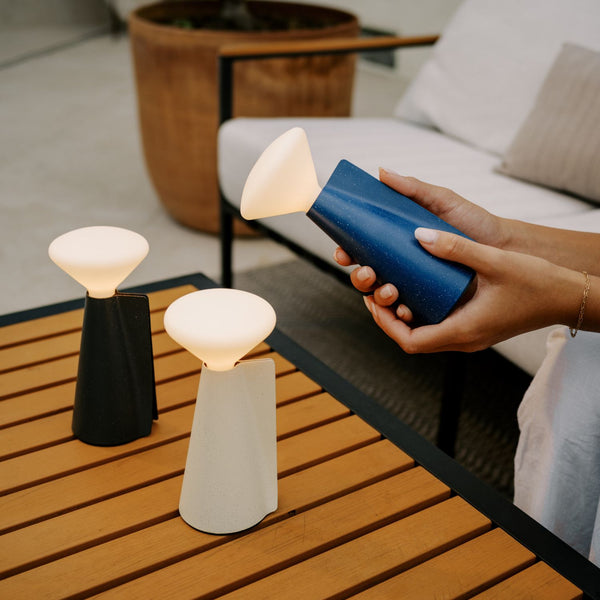 Tala Mantle Portable Lamp In Stone White - Set Of 2
