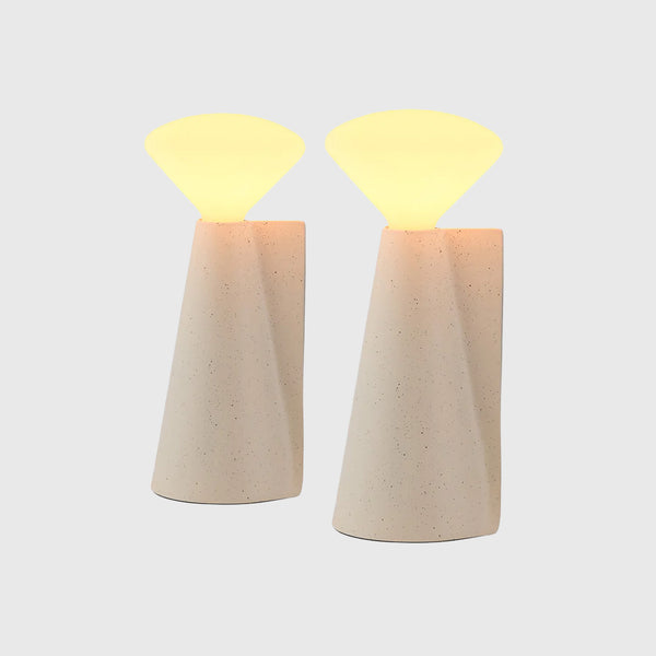 tala Mantle Portable Lamp in Stone White - Set of 2