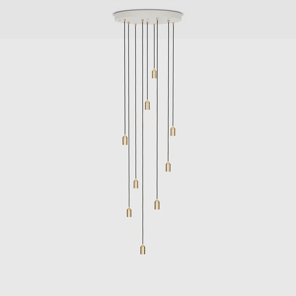tala Nine Pendant in Brass