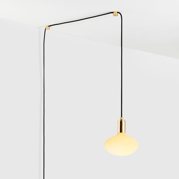tala Oval Dim to Warm Plug-In Pendant in Brass
