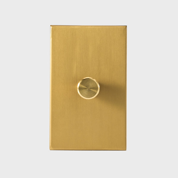 Tala Single Rotary Wall Dimmer In Brass Brass