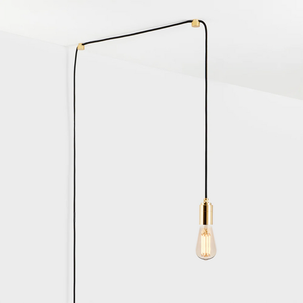 tala Squirrel Cage Plug-In Pendant in Brass