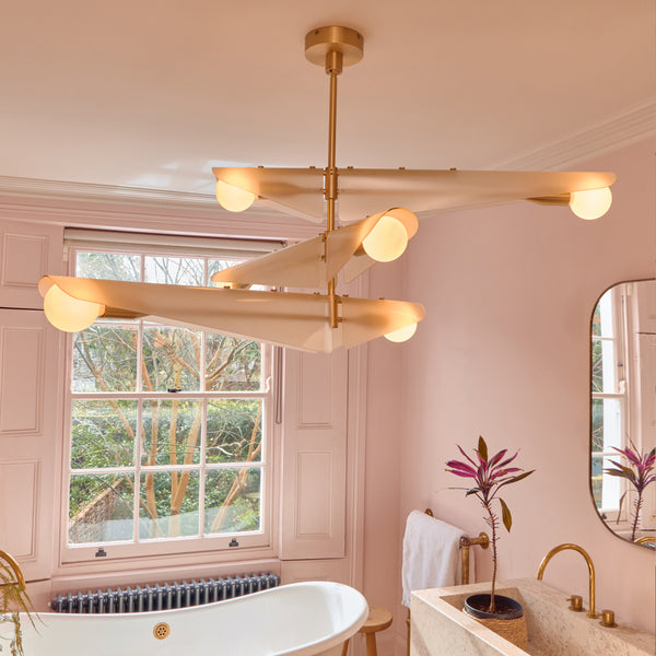 Tala Sycamore Chandelier 3 Tiers In Dusk Pink