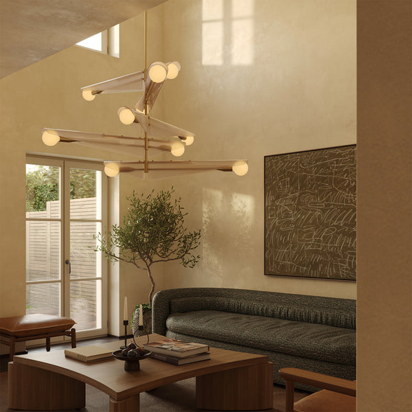 Tala Sycamore Chandelier 5 Tiers In Dusk Pink