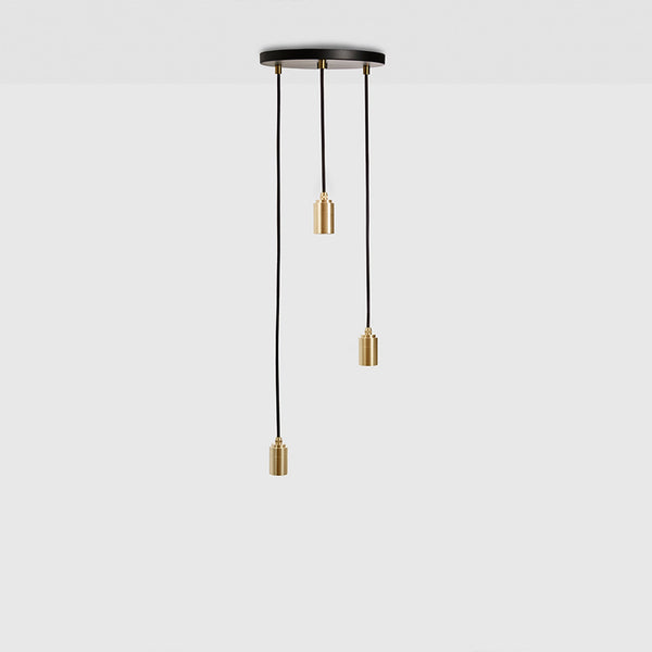 tala Triple Pendant in Brass Brass