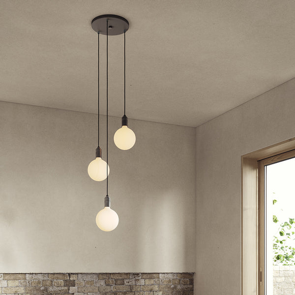 Tala Triple Pendant In Graphite - Black Canopy