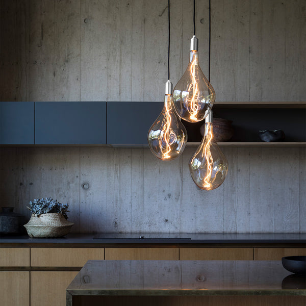 Tala Triple Pendant In Stainless Steel + Voronoi III