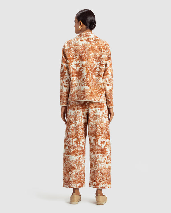 Talitha Brown Tropical Print Cotton Twill Day Jacket