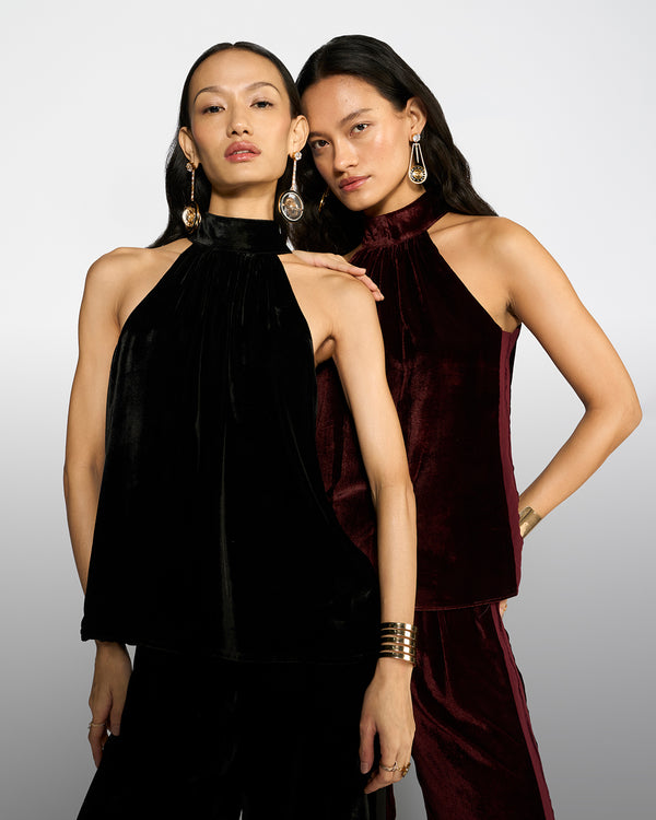 talitha Amelia Black Velvet Co-ord Set