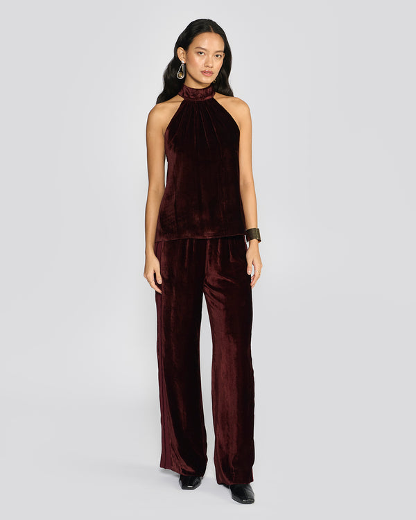 Talitha Amelia Wine Velvet Co-ord Set