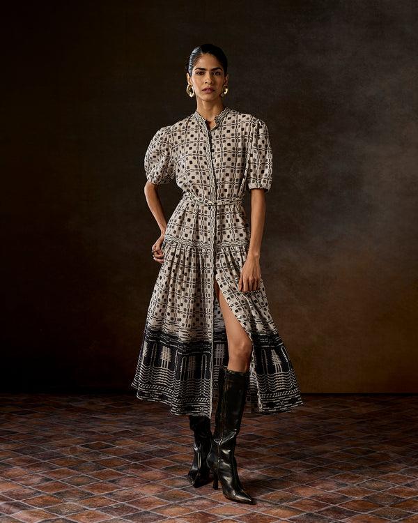 talitha Audrey Ivory Printed Dress