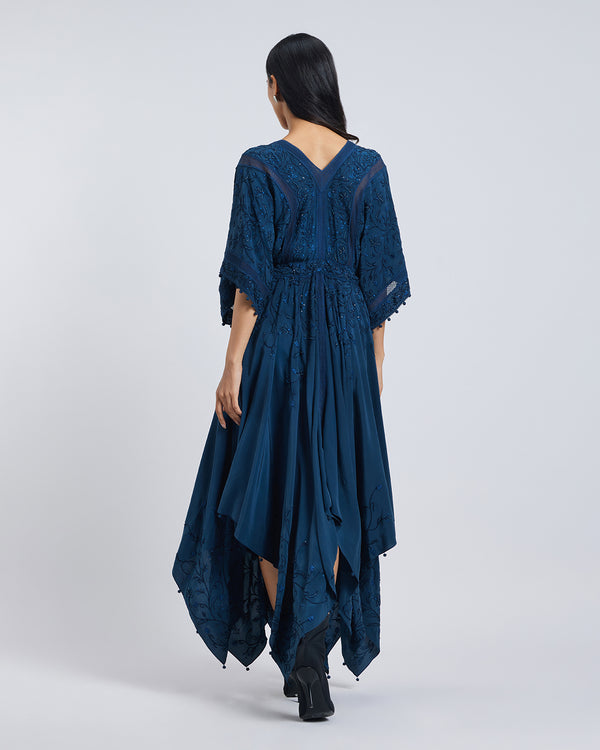 Talitha Beaded Aari Silk Crepe Dress