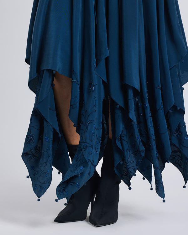 Talitha Beaded Aari Silk Crepe Dress