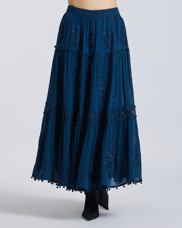 Talitha Beaded Aari Tiered Skirt