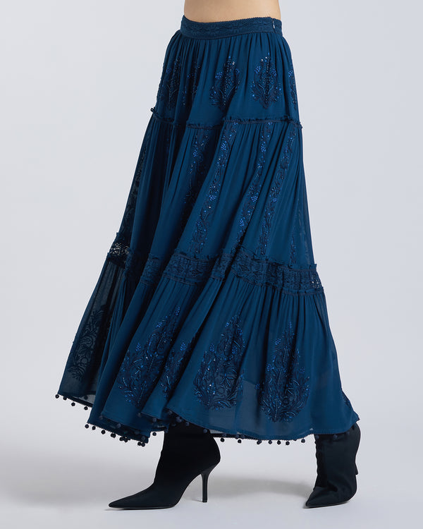 Talitha Beaded Aari Tiered Skirt